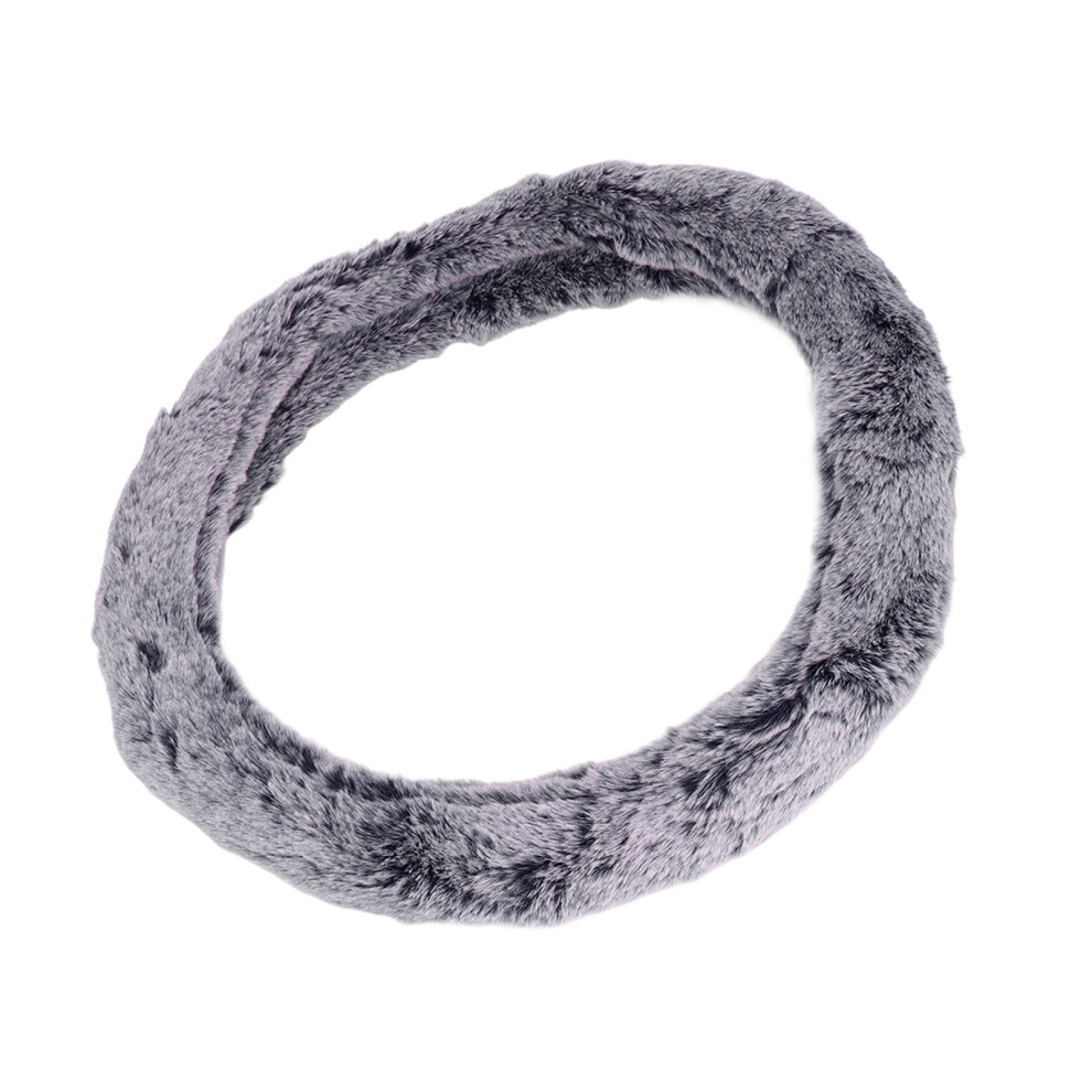 Universal 15 Inch Steering Wheel Cover Imitation Wool Plush Auto Steering Wheel Protector Interior Accessory For Men Womengrey 9351324833128