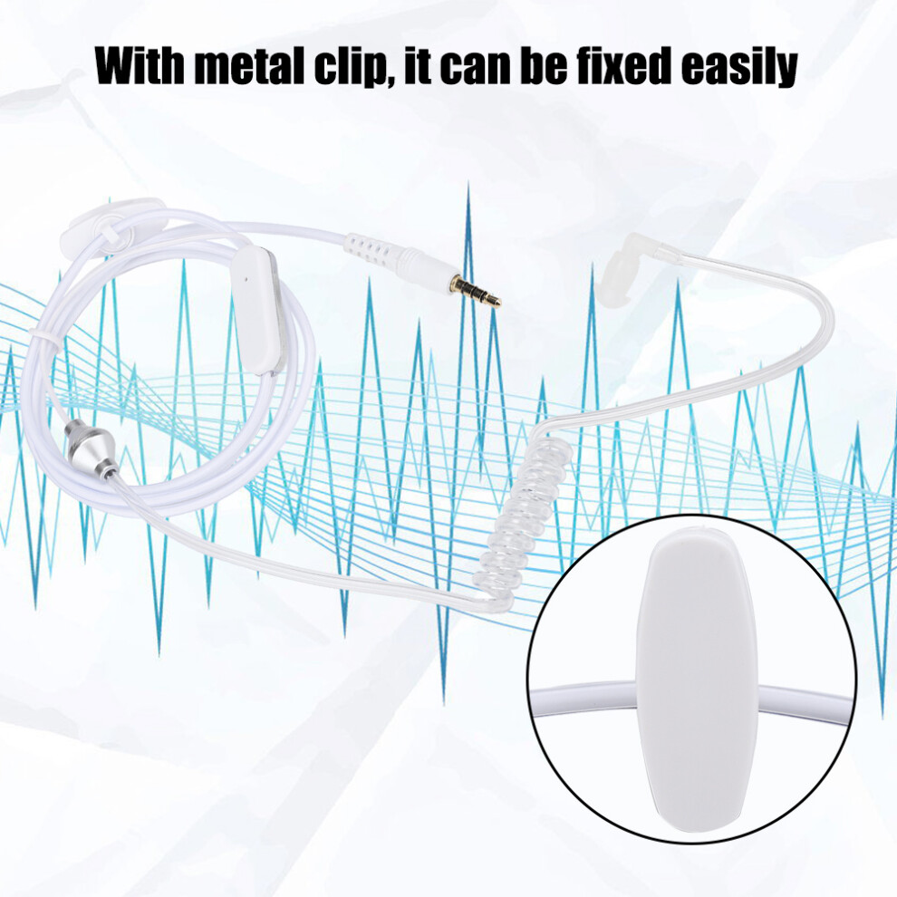 3.5Mm In Ear Headset Earpiece Earphone Headphone Walkie Talkie Ear Piece (White) White 4981324834440