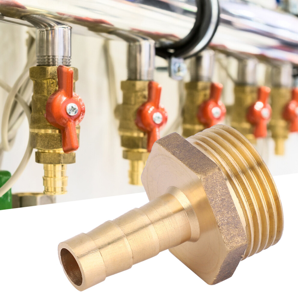 2Pcs G3/4 Male Thread Barb Connector Brass Pipe Fitting Connector For Gas Liquid10mm 7901324834629
