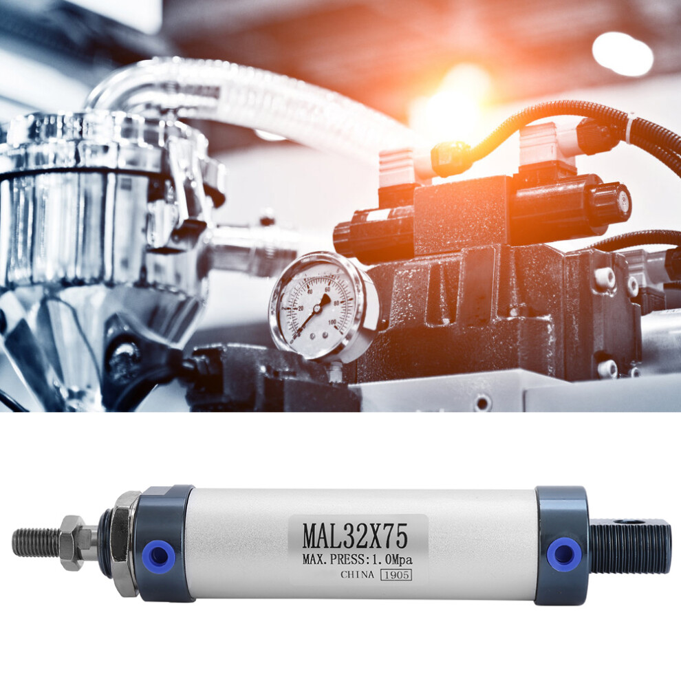 Mal 32Mm Single Rod Double Acting Mini Pneumatic Air Cylinder Aluminum Alloy (Stroke 75Mm) 4071324835780