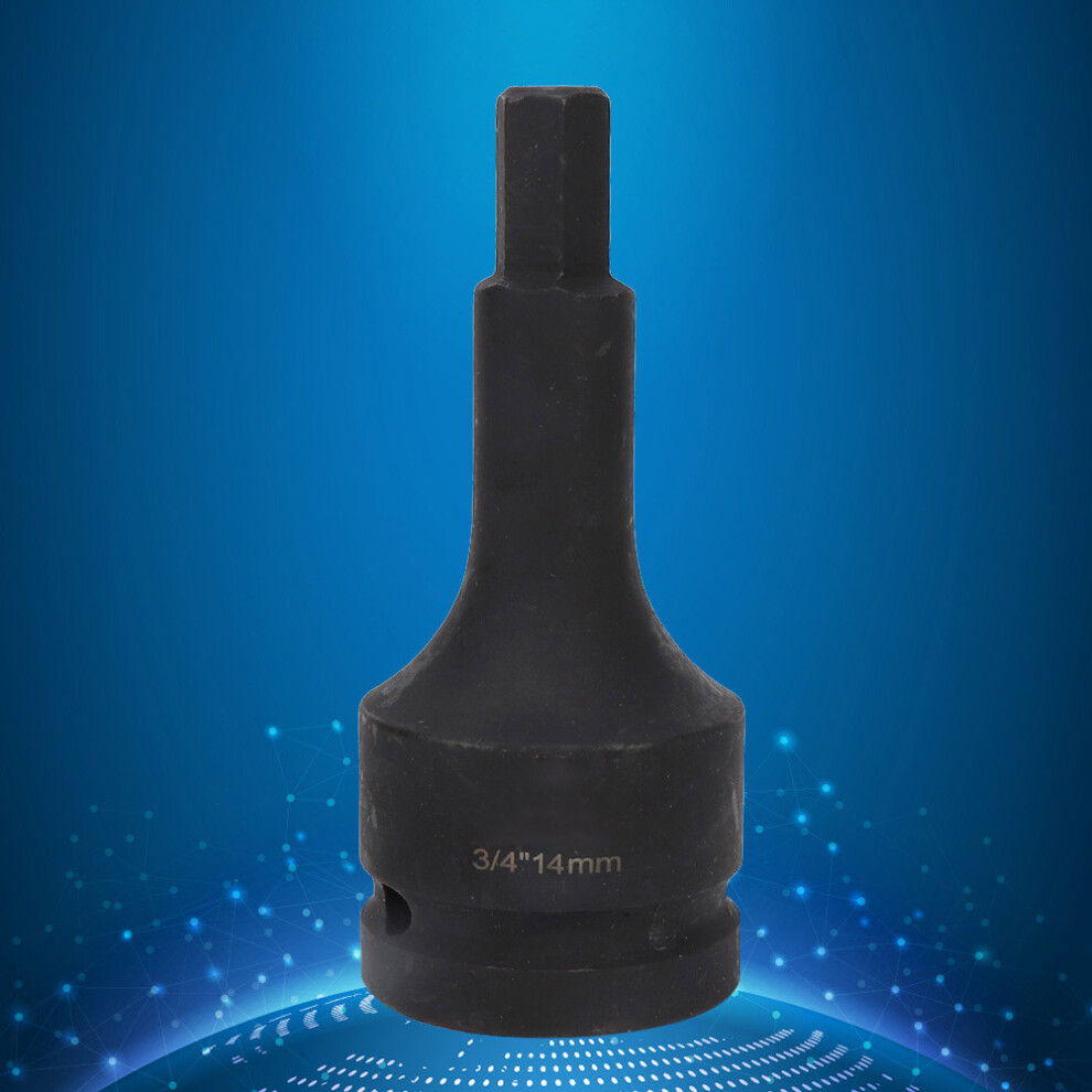 3/4In Impact Bit Socket Hex 42 Chrome Molybdenum Explosion Proof Hand Tool Accessories H12/H14/H17/H19(3/4In Impact Bit Socket H14 ) 9381324835952