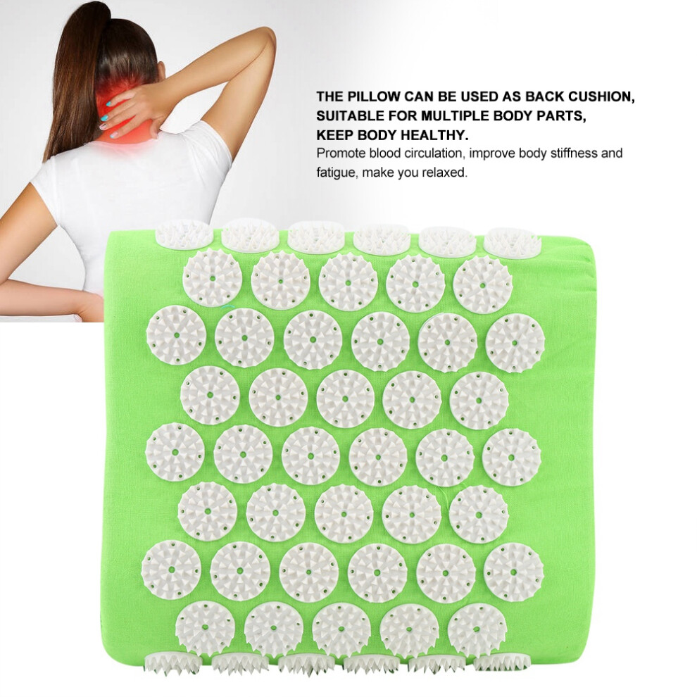 Green Acupuncture Massage Pillow Stress Relief Acupressure Massage Back Cushion (Fruit )