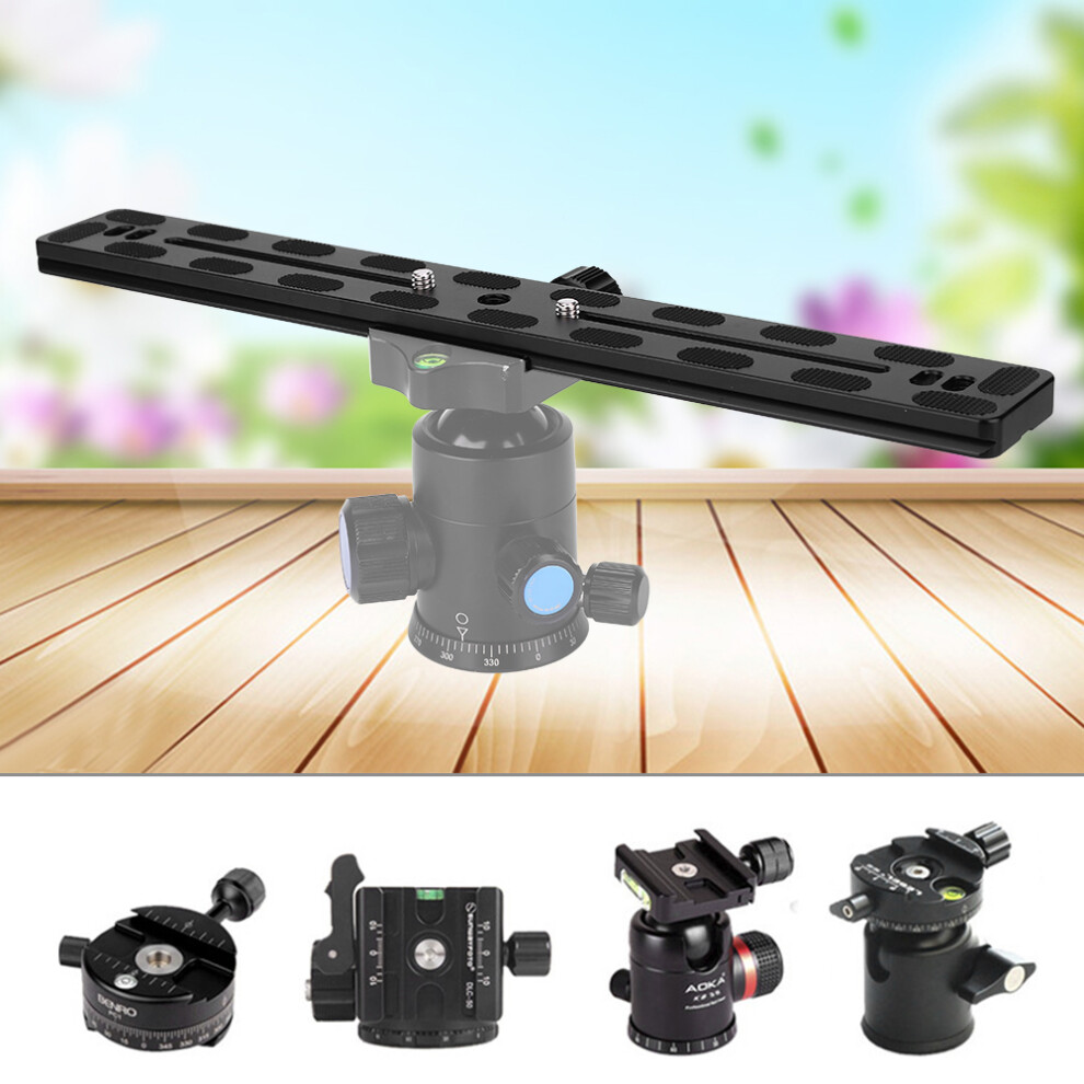 Pu300 Lengthen Aluminium Alloy Quick Release Plate For Ballhead Tripod Camera 9471324840633