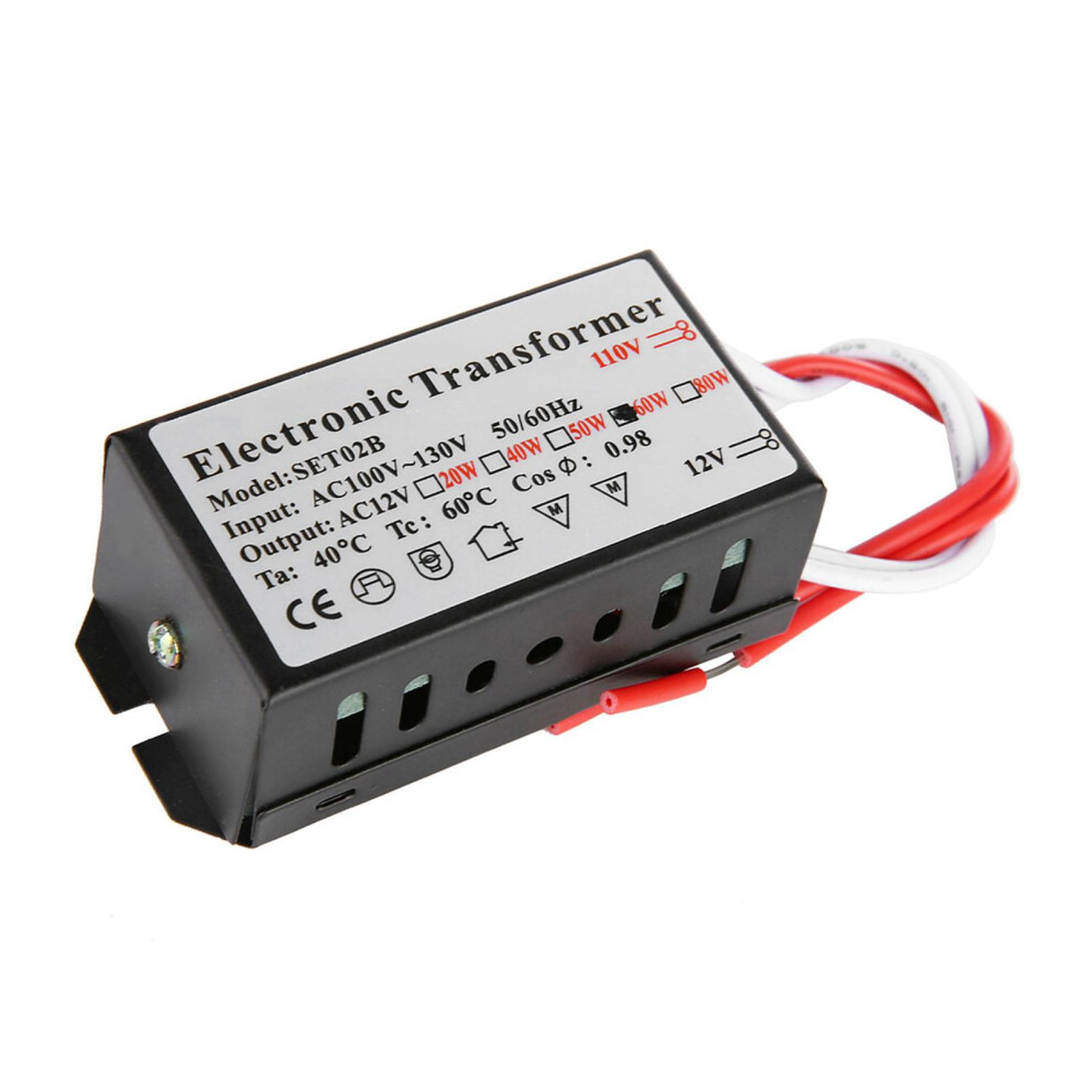 110V To 12V Electronic Transformer Voltage Converter Smart Power Supply Driver (60W) 9441324840278