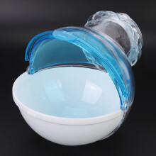 Acrylic Small Pet Animal Cage External Bathroom Toilet House for Hamster Guinea Pig BathingBlue