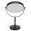 8in LED Makeup Mirror Double Sides 3X Magnifying Touching Switch 360 Degree Rotating Mirror Black 16