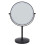 8in LED Makeup Mirror Double Sides 3X Magnifying Touching Switch 360 Degree Rotating Mirror Black 14