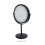 8in LED Makeup Mirror Double Sides 3X Magnifying Touching Switch 360 Degree Rotating Mirror Black 10