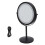 8in LED Makeup Mirror Double Sides 3X Magnifying Touching Switch 360 Degree Rotating Mirror Black 2