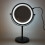 8in LED Makeup Mirror Double Sides 3X Magnifying Touching Switch 360 Degree Rotating Mirror Black 4
