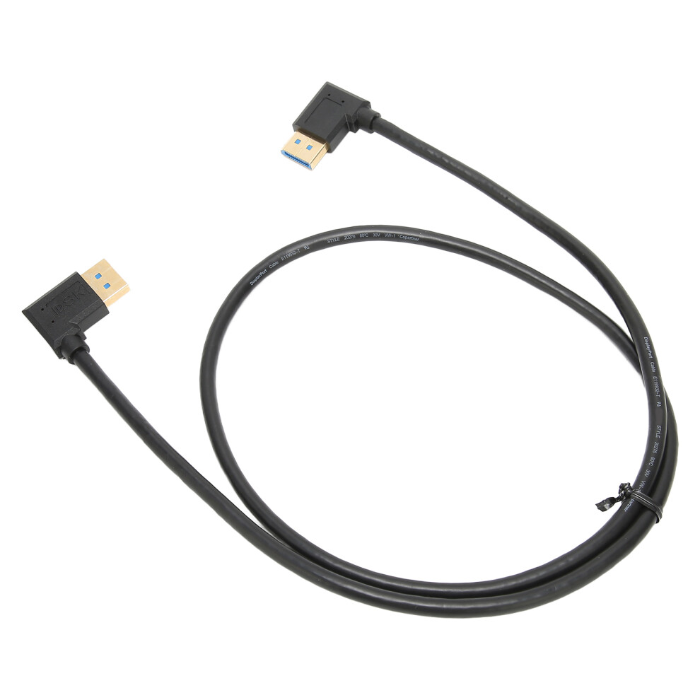 Displayport Cable 1.4 32.4Gbps 90 Degree Right Angle Dp Male To Dp Male Cable Support 8K 60Hz 4K 144Hz 2K 165Hz 3331324841527