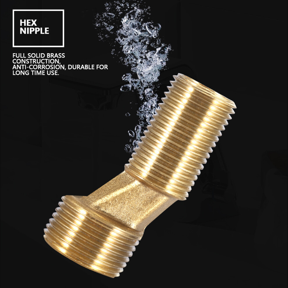 Hex Nipple 3/4Â X 1/2Â Â Npt Brass Pipe Fitting Water Tube Connecting Accessories 9321324842789