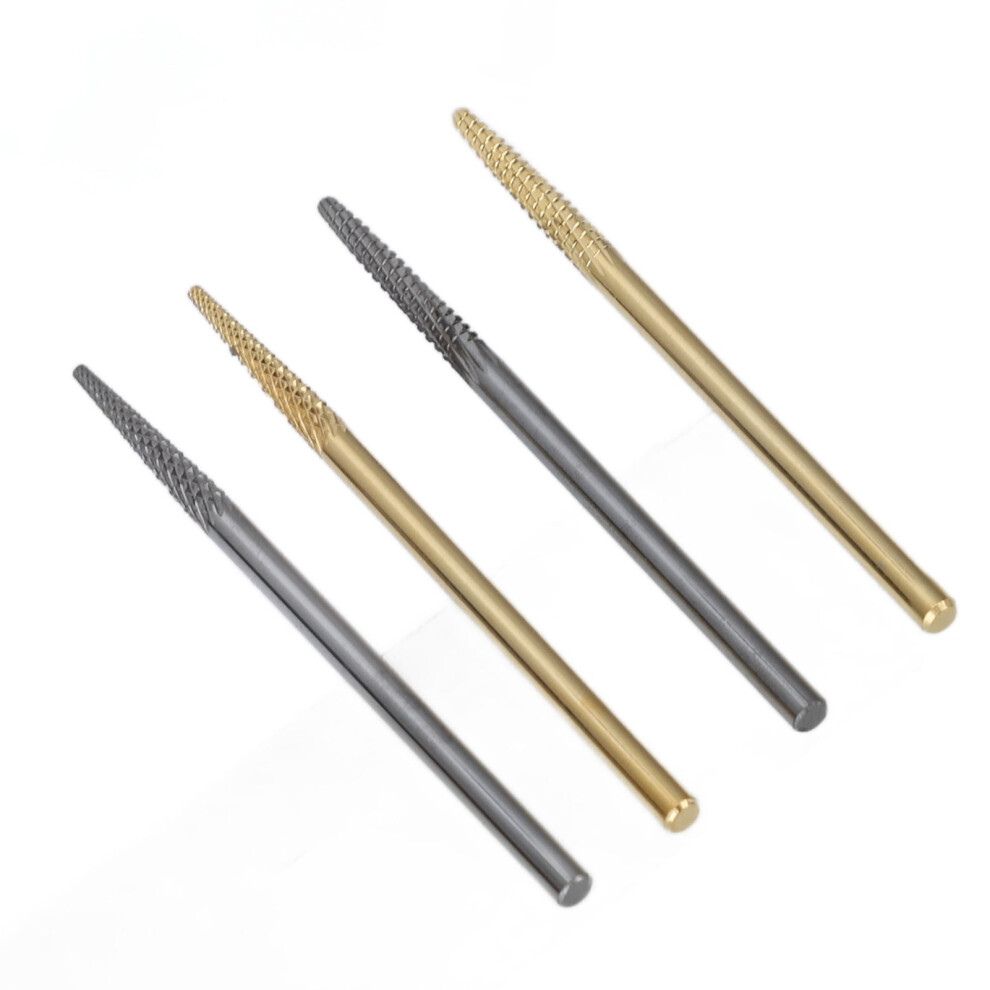 4pcs Nail Art Drill Bits Set Remove Nail Glue Tungsten Steel Universal Nail Polishing Grinding Bits