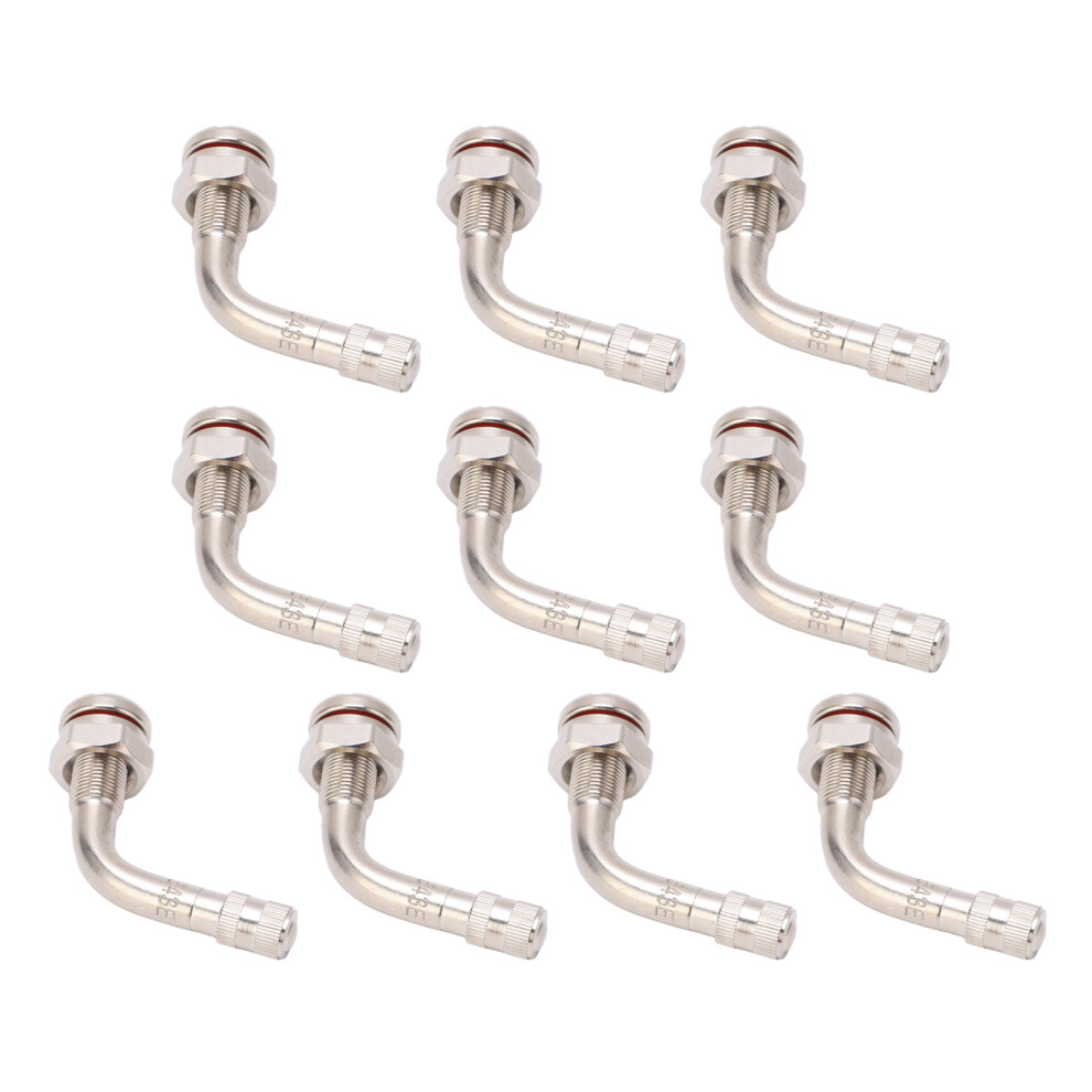 10Pcs Truck Tyre Valve Stem Tr543e Bent 75 Degrees 65Mm Clamp In Valve Extension Adapter For Bus Truck Hole 9.7Mm 4941324842647