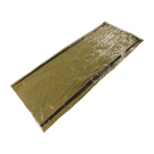 Emergency Survival Sleeping Bag Thermal Insulation PE Aluminum Film Survival Bivouac Bag with Storage Bag for Outdoor Green 200x85cm