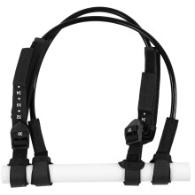 2PCS 28-34inch Black Adjustable Safety Windsurf Harness Leash Surfboard Surfing Black