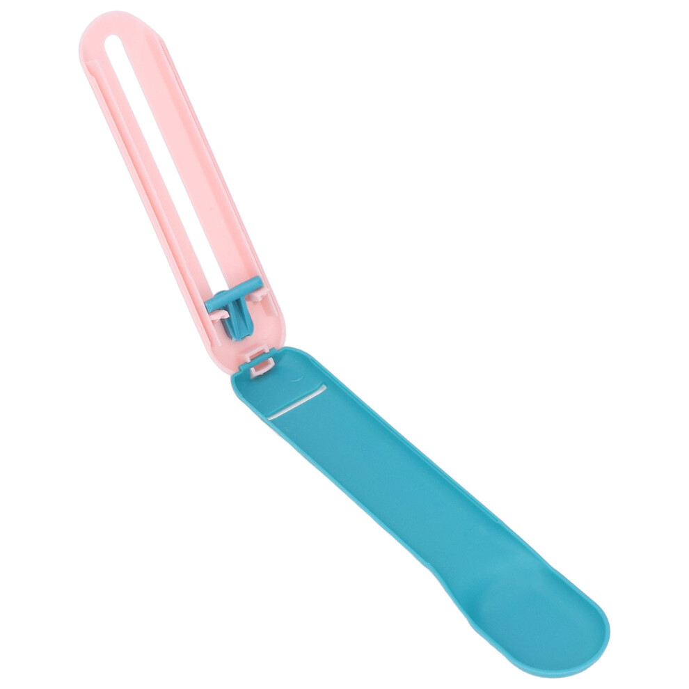 Cat Wet Treats Dispense Spoon Practical Cat Snack Spoon for Pet Feeding Watering Supplies Blue Spoon with Pink Handle