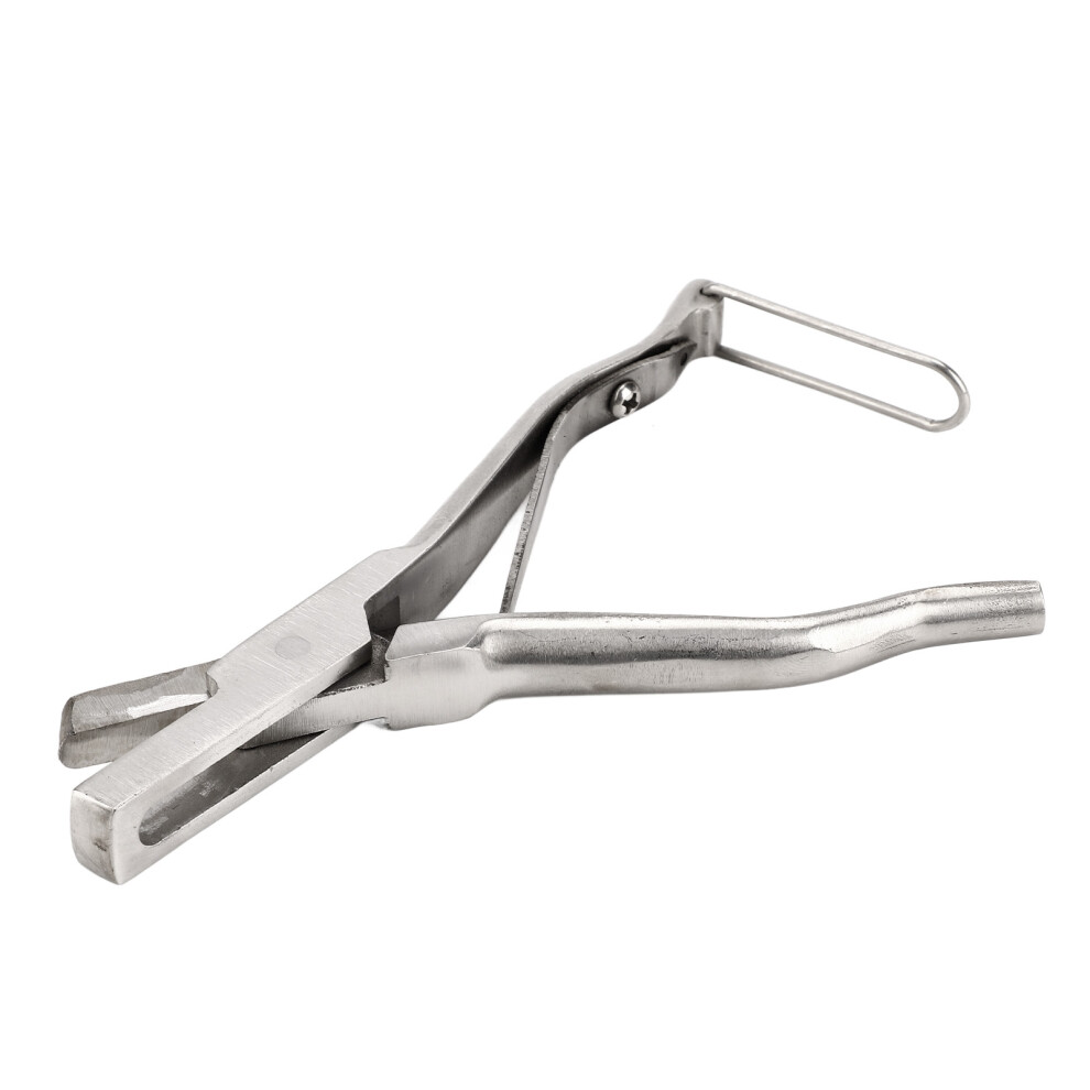 Pig Ear Tag Plier Stainless Steel Animal Ear Notcher With Safe Buckle For Cattle Sheep Goats Identification U Shape 6941324847374