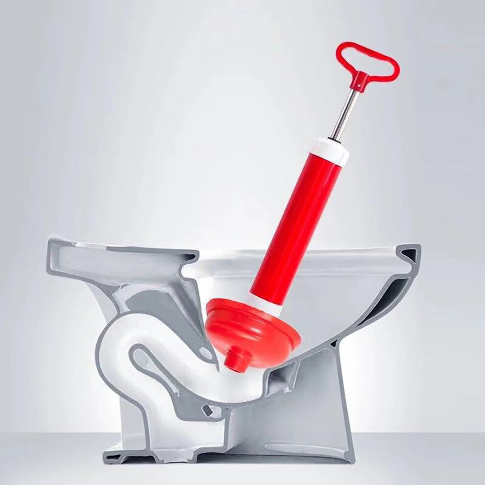 Vacuum Toilet Pipe Plunger Large Suction Cups Quickly Unblock Household Sewer Dredging Plunger Stainless Steel Rod With Small Head 6921324847598