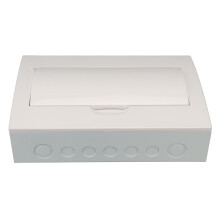 15 Way Circuit Breaker Box White Cover Surface Mounted Power Distribution Box with DIN Rail for Indoor and Outdoor