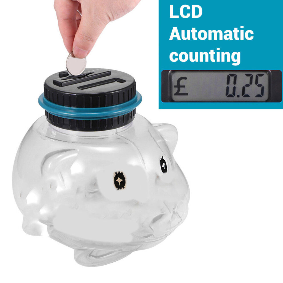 Electronic Piggy Bank Counter Coin Digital LCD Counting Coin Money Saving Box Money Jar Coins Storage Box