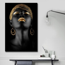 African Black Woman Canvas Printing Wall Art Abstract Painting Canvas Paintings for Wall and Home Decor