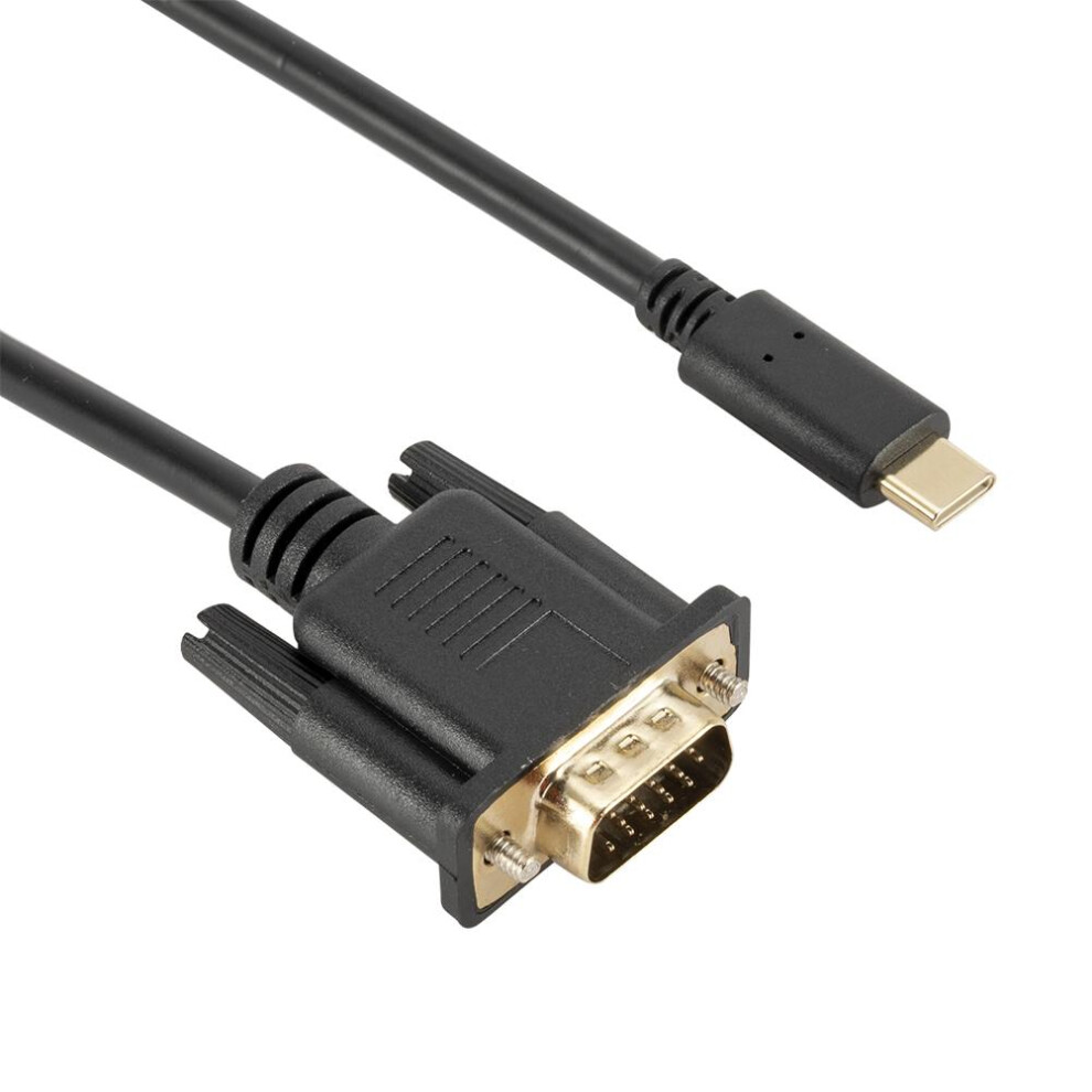 1.8M 1080P Usb C To Vga Cable Portable Type C To Vga Converter Adapter Cable 7901324851886
