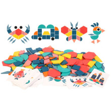 180 pcs Puzzle Games Wooden Geometry Games Jigsaw Classic Educational Toys for Kids