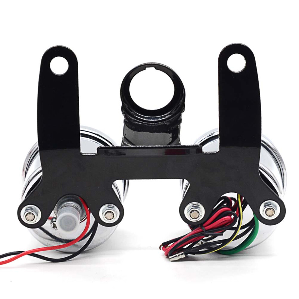 2 In 1 Motorcycle Led Backlight Odometer & Tachometer Speedometer Gauge Universal 8341324855276