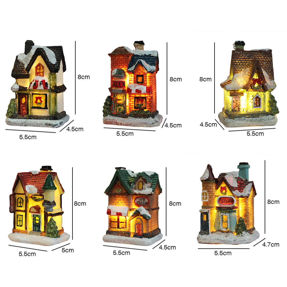 Led Christmas Resin House Christmas Decorations Resin Christmas Scene Village House Town For Christmas Gifts Light