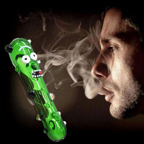 Cucumber Shape Design Glasses Pipe Party Funny Smoking Filter Tool 2