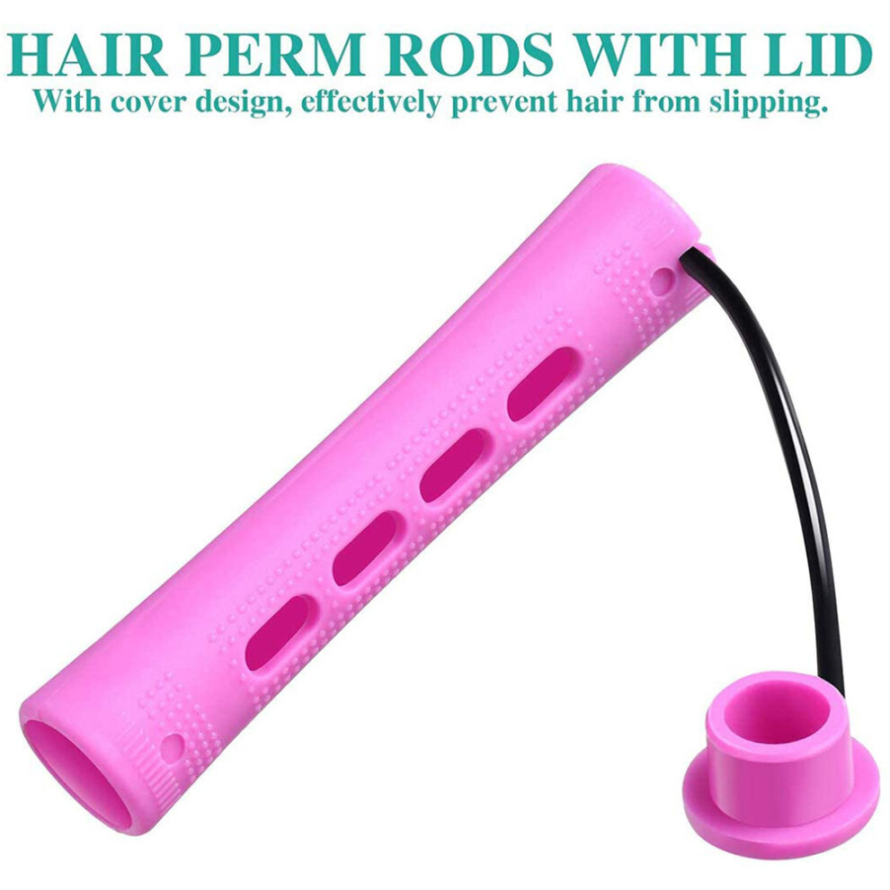 20Pcs Hair Perm Rods Set 5 Sizes Hair Rollers Plastic Cold Wave Rods Perming Rods Curlers Hairdressing Styling Tool
