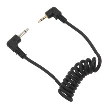 Camera Shutter Cord 2.5mm to 3.5mm Gold Plated Joint Plastic Elastic Flash Trigger Shutter Release Cable for Shooting