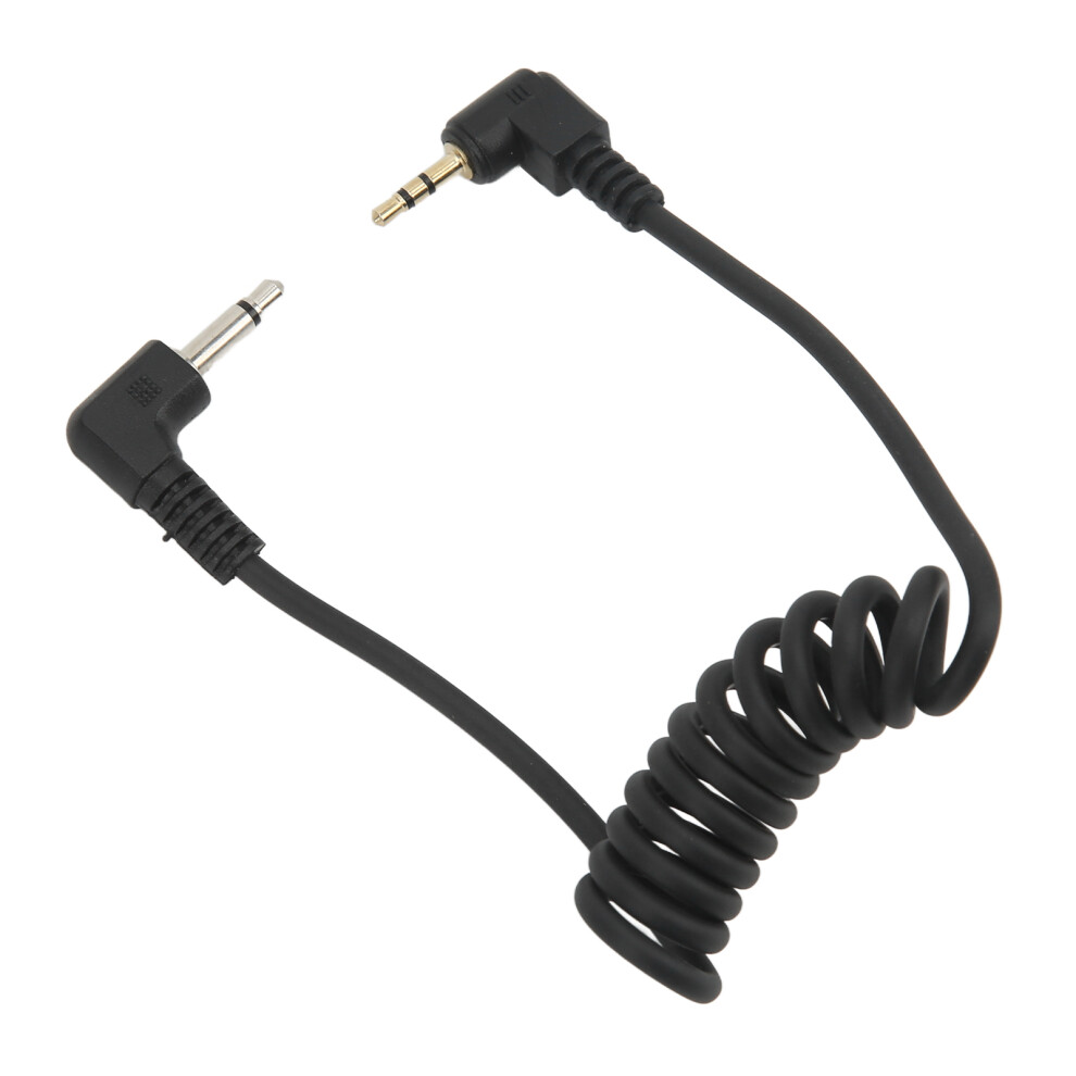 Camera Shutter Cord 2.5Mm To 3.5Mm Plated Joint Plastic Elastic Flash Trigger Shutter Release Cable For Shooting Gold 8411324857348