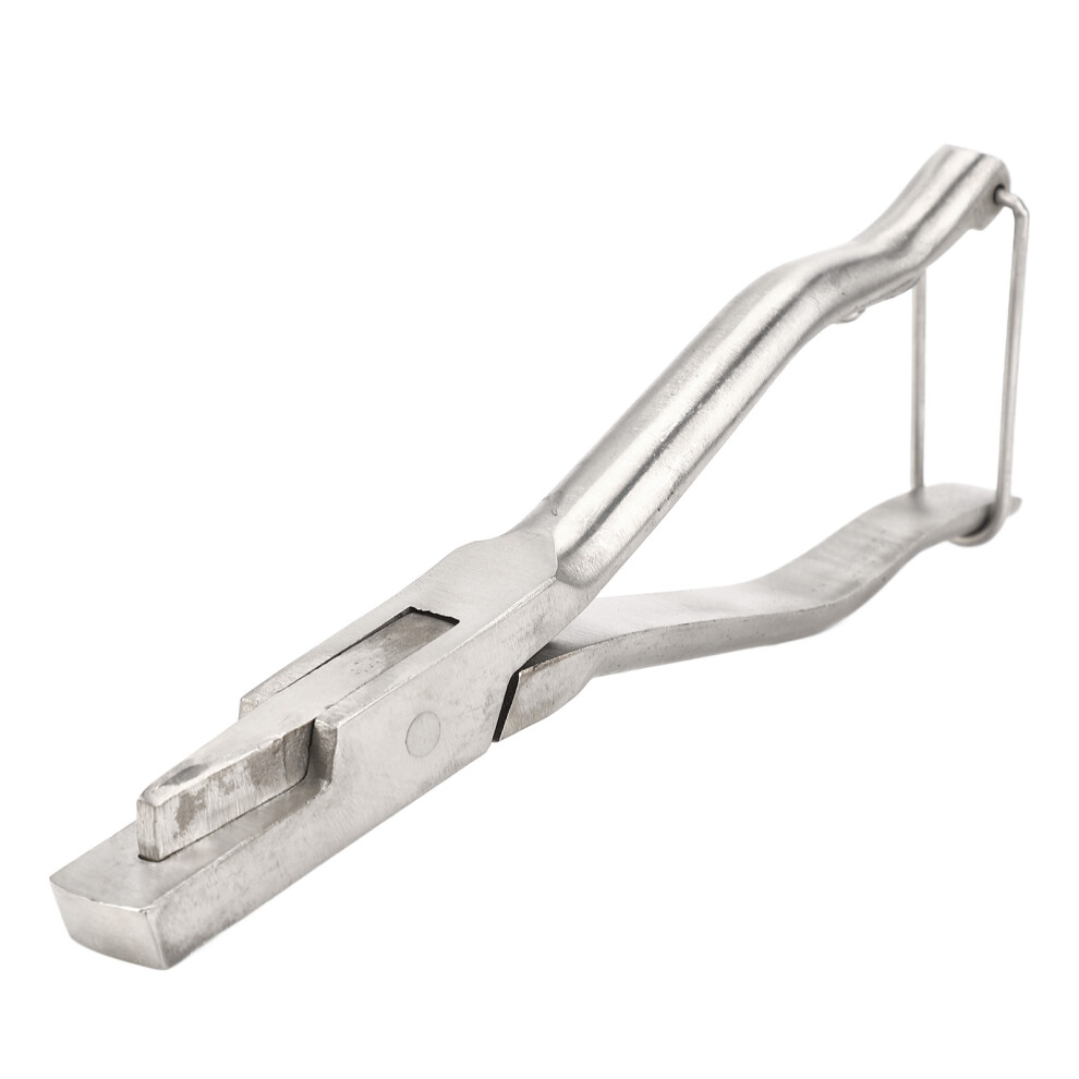Pig Ear Tag Plier Stainless Steel Animal Ear Notcher With Safe Buckle For Cattle Sheep Goats Identification V Shape 5001324857245