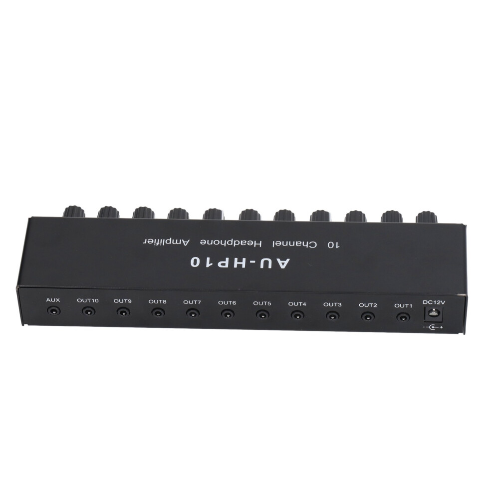 10 Channel Headphone Amplifier 1 Input 10 Output Stereo Audio Splitter Independent Control Dc 12V 4941324858150
