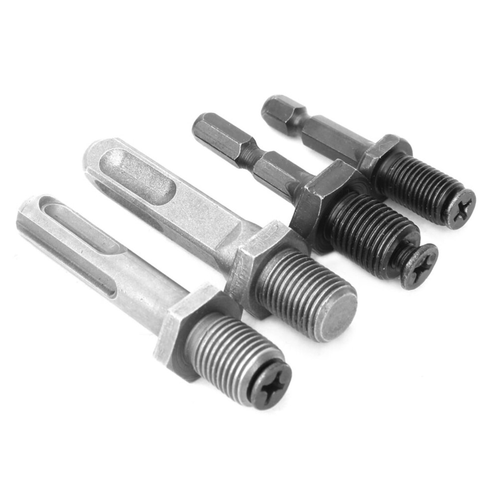 4 Pcs Drill Chuck Connector Square Hex Round Shank Adapter Rod Conversion Adapter 4691324859397