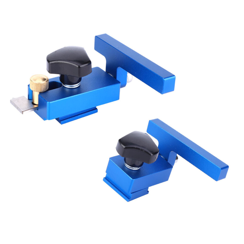 Fence Flip Limit Woodworking Tool 30#/45# Aluminum Alloy T Track Stop Tool (30#+45# ) 8791324859369