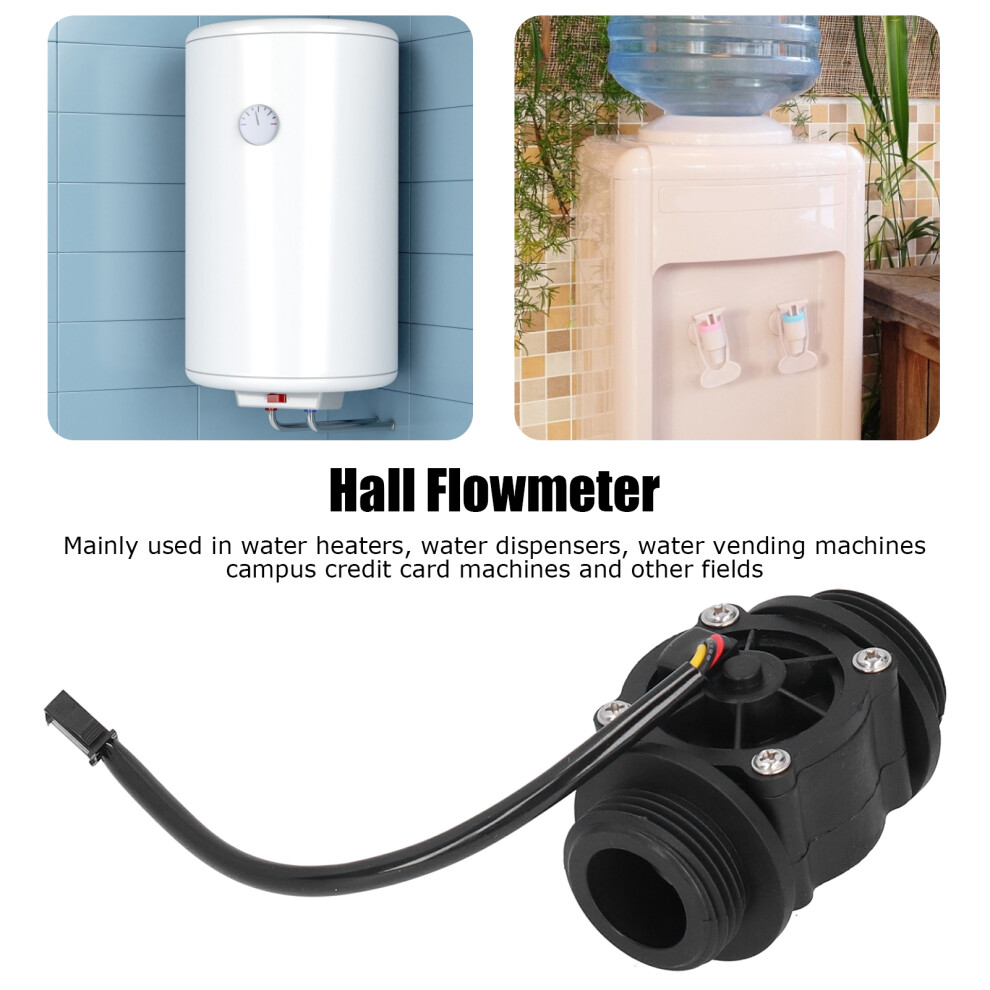 G1in Male Water Flow Sensor Hall Flowmeter Counter For Water Heater Dispenser Card Reader 5031324858805