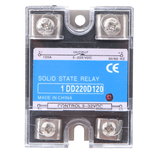 Solid State Relay DC DC SSR Input 3-32VDC Load 5-220VDC Control Relay(120A ) 1