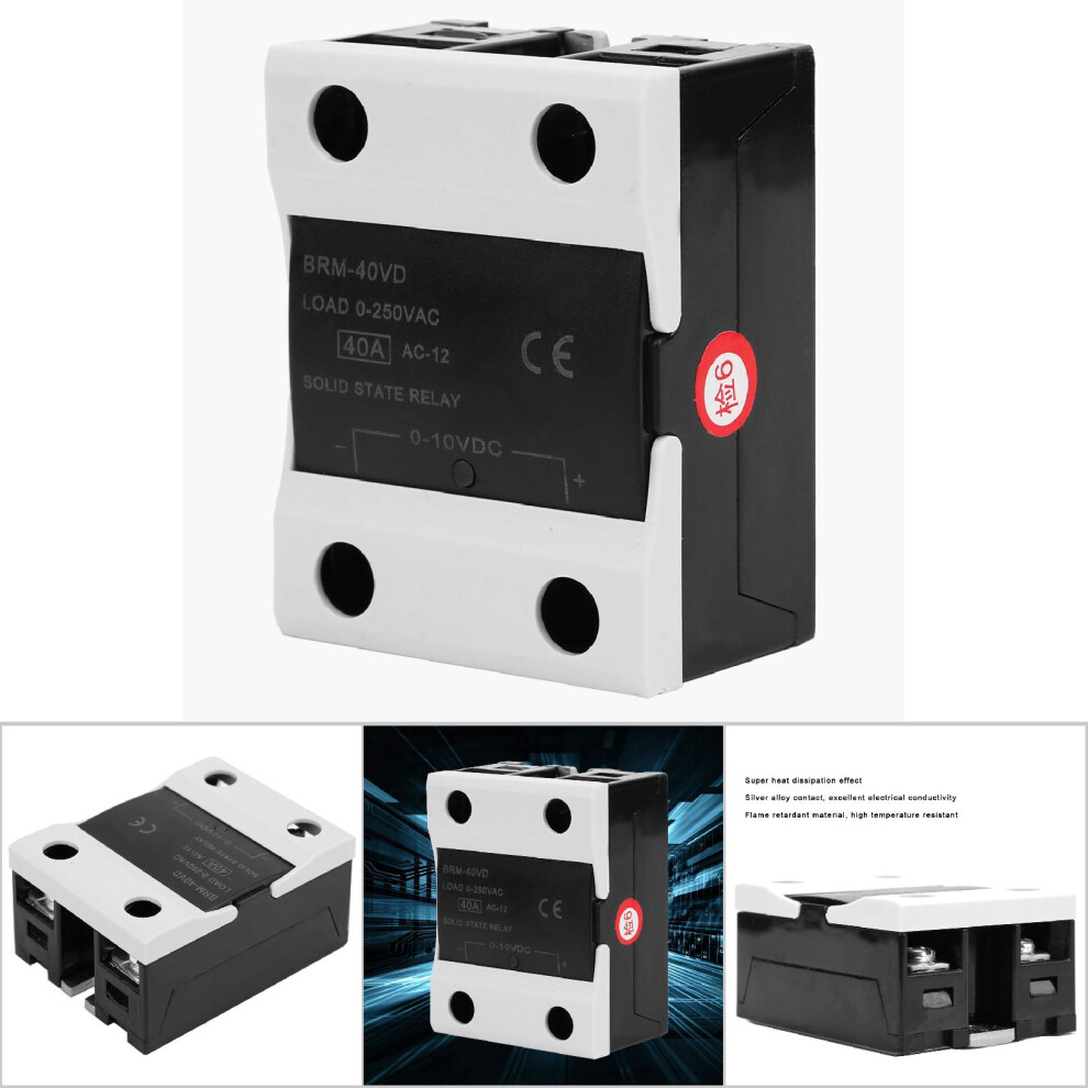 Berm Brm-40Vd Solid State Relay 40A Dc 0~10V - Ac 0~ Flame Retardant Relay 8231324860069