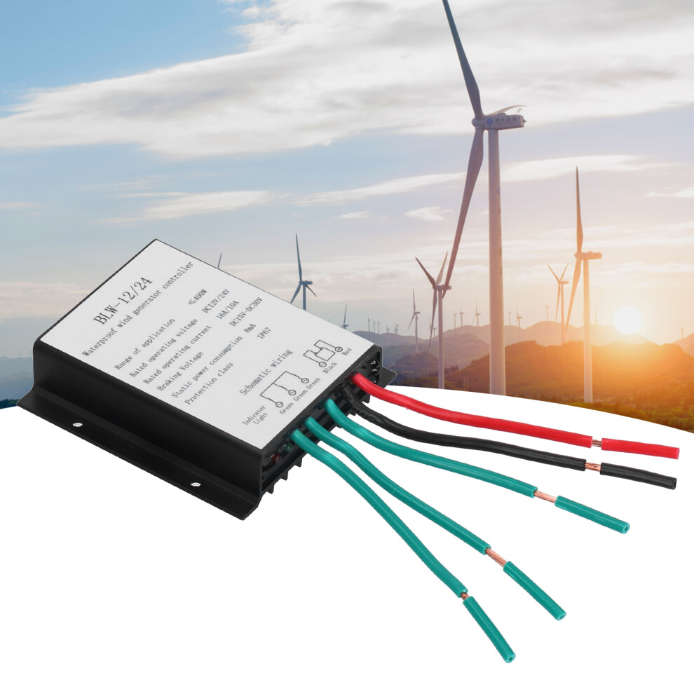 Blwâ12/24 400W Wind Generator Turbine Controller Waterproof Battery Charging Regulator 7891324860295