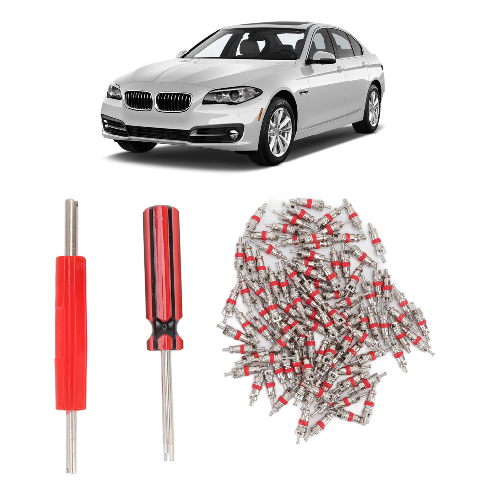 Valve Core Tool Set With 100Pcs Valve Stem Cores 2Pcs Tire Valve Repair Tool For Car Truck Suv Bike Atv 6941324863404