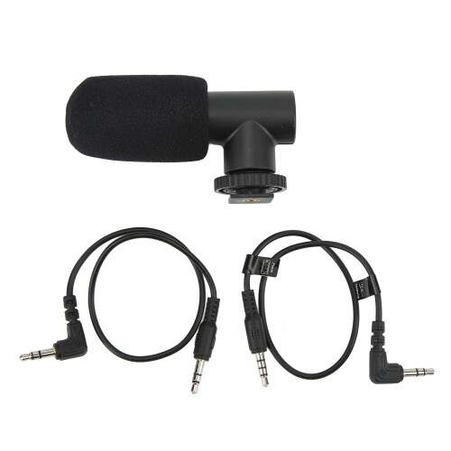 Camera Microphone 3.5mm Jack Noise Canceling Universal Mobile Phone Mic for Interviews Video Recordings 1
