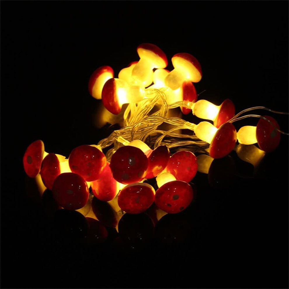 20 LED Mushroom String Lights LED Light Strip Garden Decoration Light for Christmas Wedding Party-image-OPC-PHX56TQ-NEW