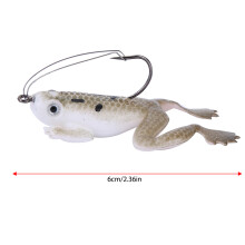 6-teiliges Froschköder-Set, 6 cm / 2,36 Zoll, 5,1 g, Zufällige Farbe