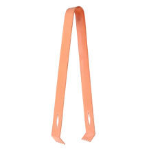 Cocktail Tong Thickened Rhombus Stainless Steel Food Ice Sugar Cube Tong for Bar Copper Plating