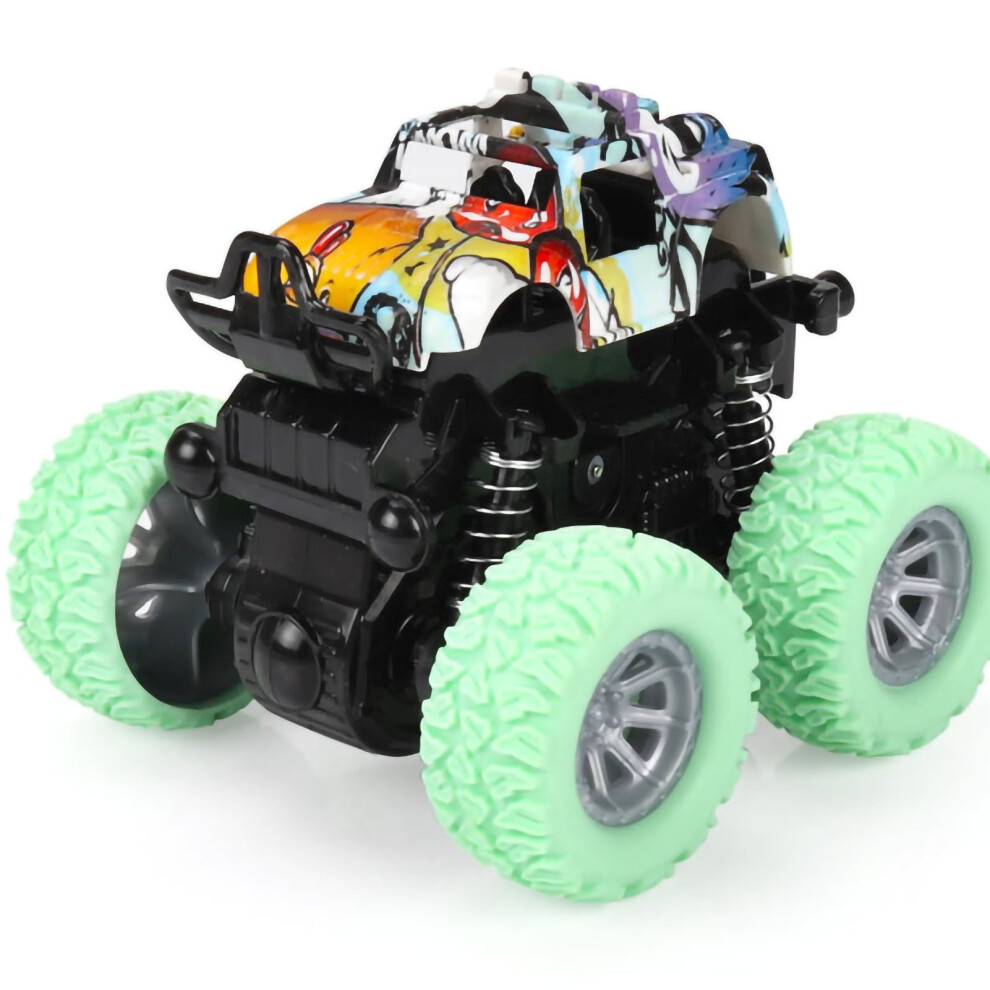 Mini Inertia Four Wheel Drive Off Road Vehicle Children Toy Off Road Climbing Stunt Car Drop Resistant Stunt Toy Car Green-image-OPC-PHX572S-NEW