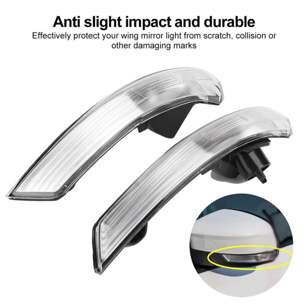 Pair Of Wing Mirror Indicator Turn Signal Lens Cover For Ford Focus 2008 -2018 Light 8301324866900