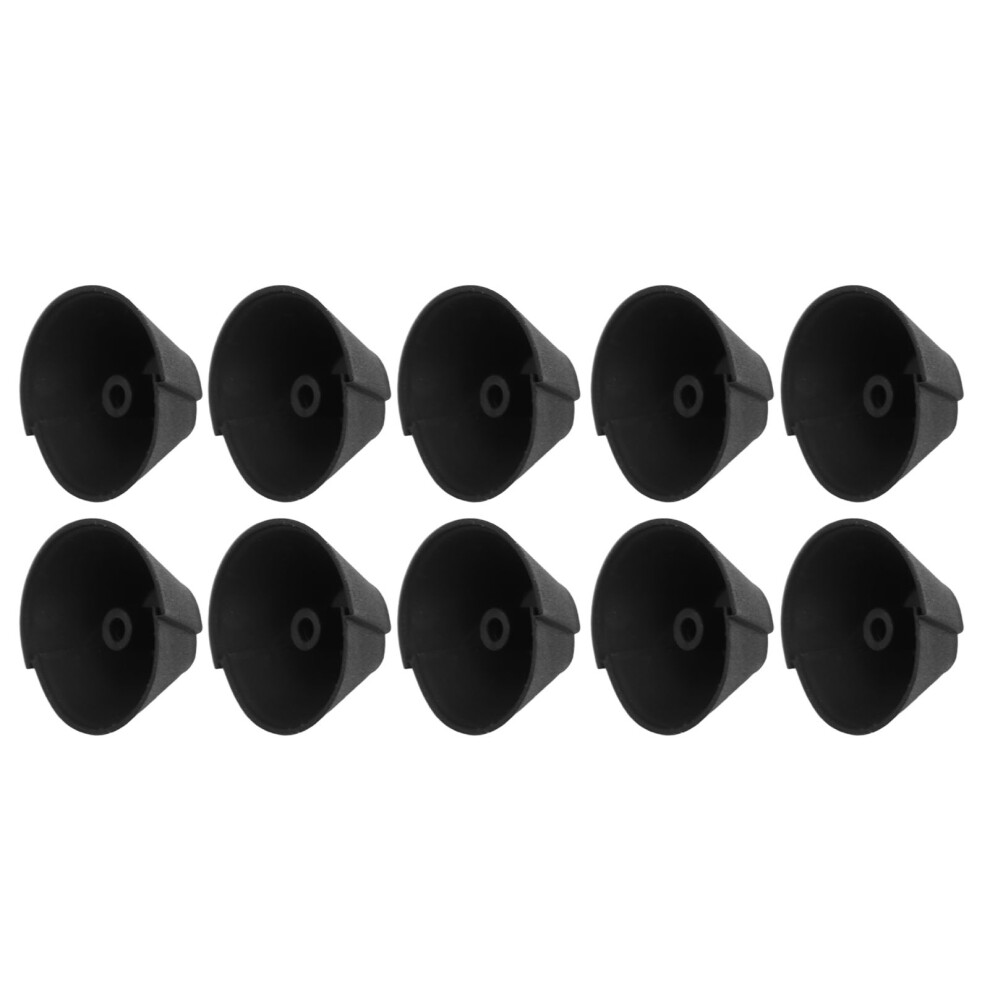 10pcs Hearing Amplifier Ear Plugs Flexible Horn Shaped Silicone Hearing Amplifier Eartip Black